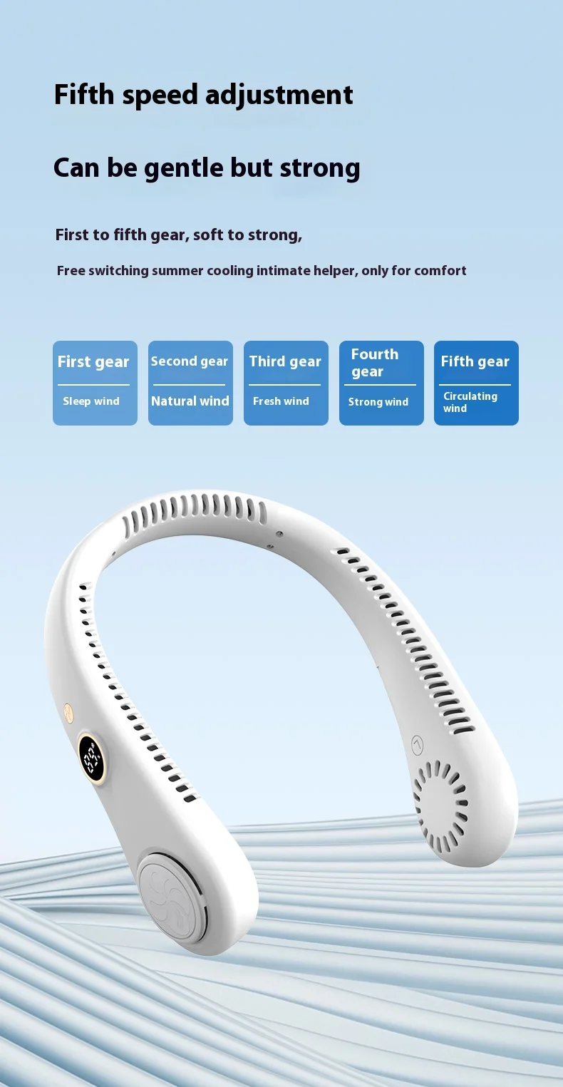 Display Neck Fan, 1200mAh, Portable - detail 12