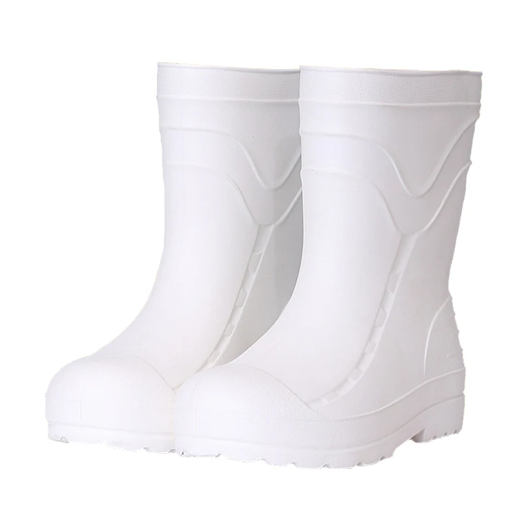 Middle and High Tube Eva Injection Mold Foam Waterproof Labor Kitchen Sanitation Work Non-Slip Safety Rain Boots