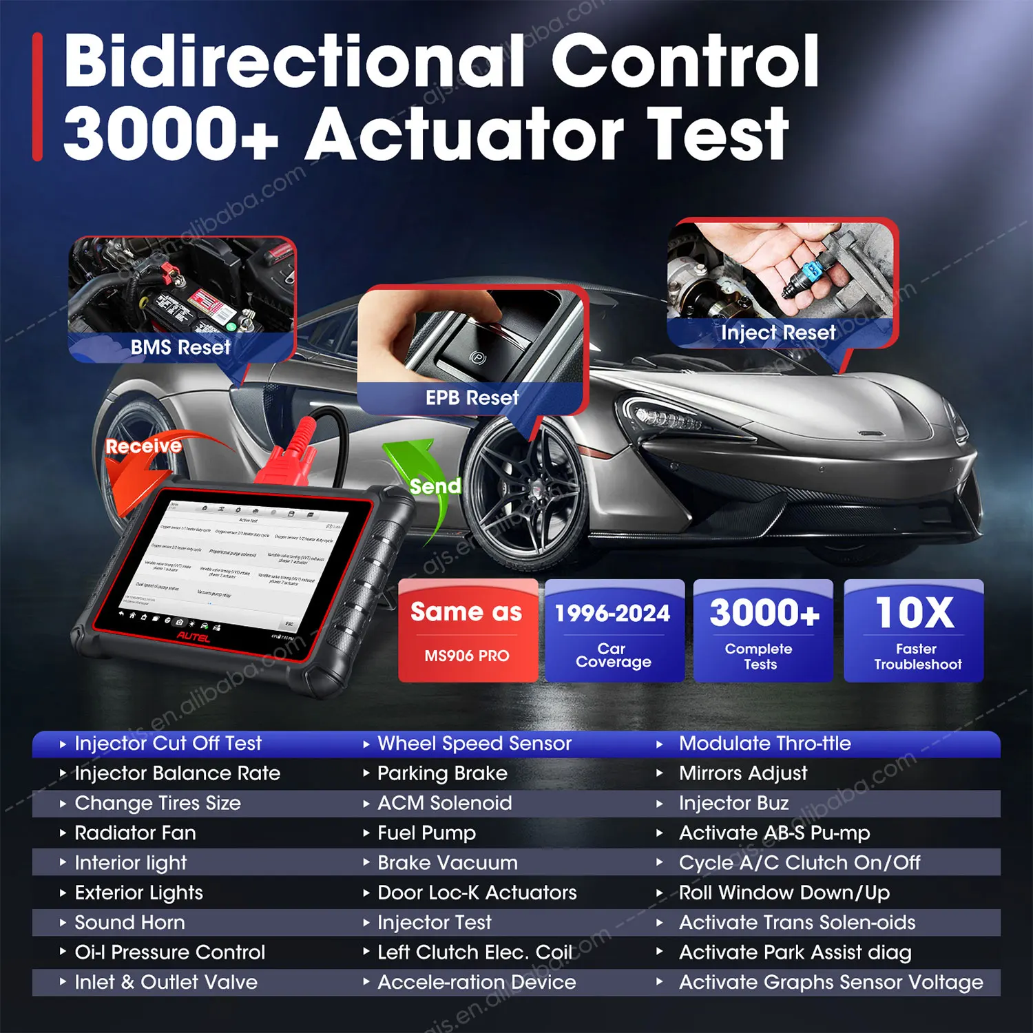 Autel MaxiPRO MP900 Vehicle OBD2 Scanner Tool MP808 MP900E MP808S Professional Universal Altar Full System Car Diagnostic Tools