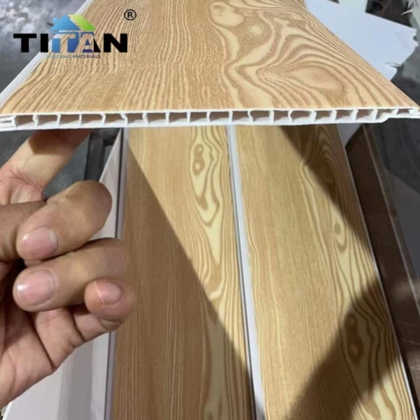 Modern Style Multi Wood Grain Designs Laminated False Sky PVC Ceiling in China