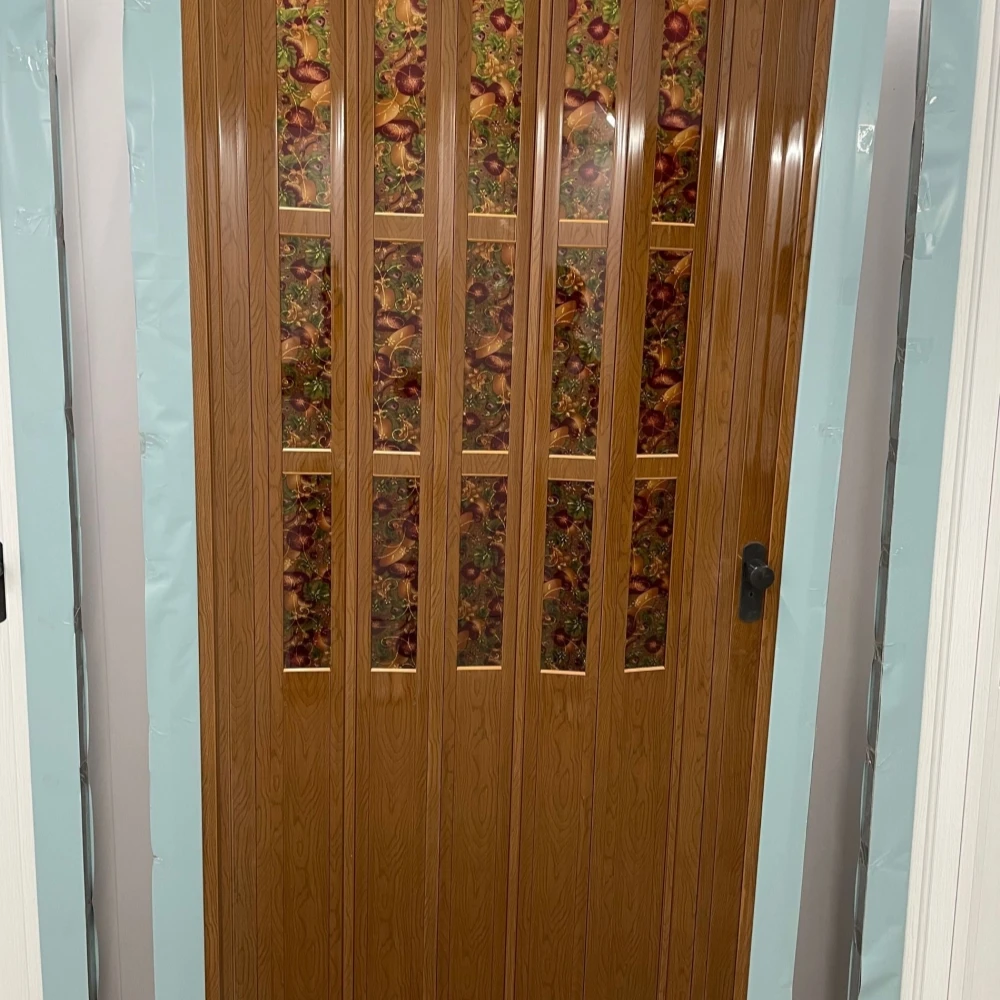Indoor House Decoration PVC Folding Door 11 mm Thickness PVC Folding Door with Economic Price