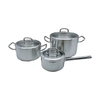 3pcs Milk Cooker Stock Pot Classic Kitchen Cookware Set