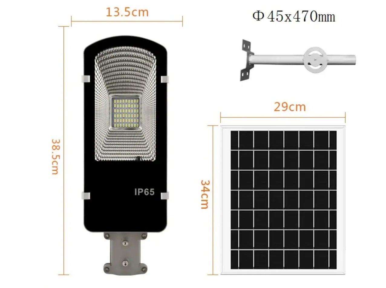 Split Type Solar Street Lights All In Two Street Light With Solar Panel
