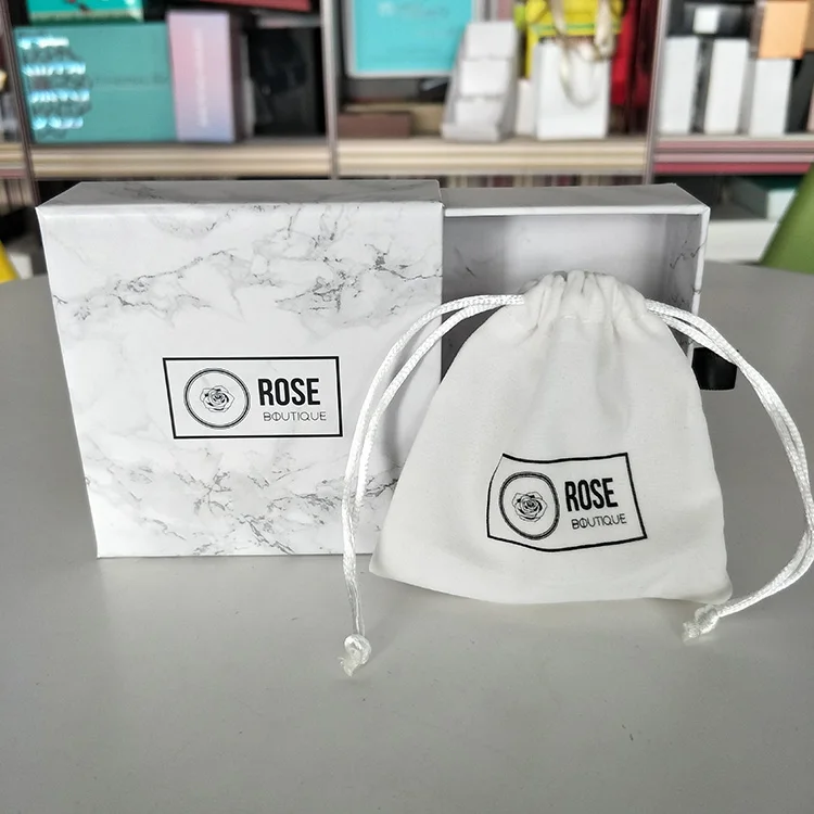 Пользовательский логотип печатный белый мрамор роскошная картонная подарочная упаковка ящик для ювелирных