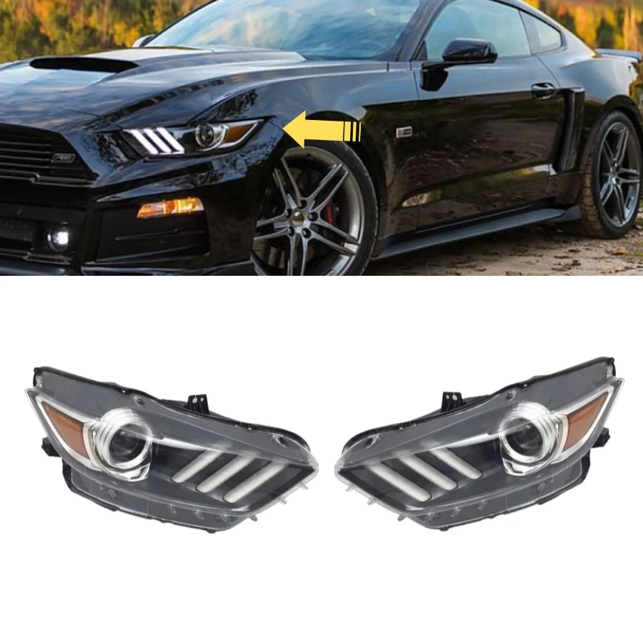 Tiypeor Headlamp Assembly for Ford Mustang 2015 - 2017 2016 LED Headlights High Quality Popular Car Lighting System