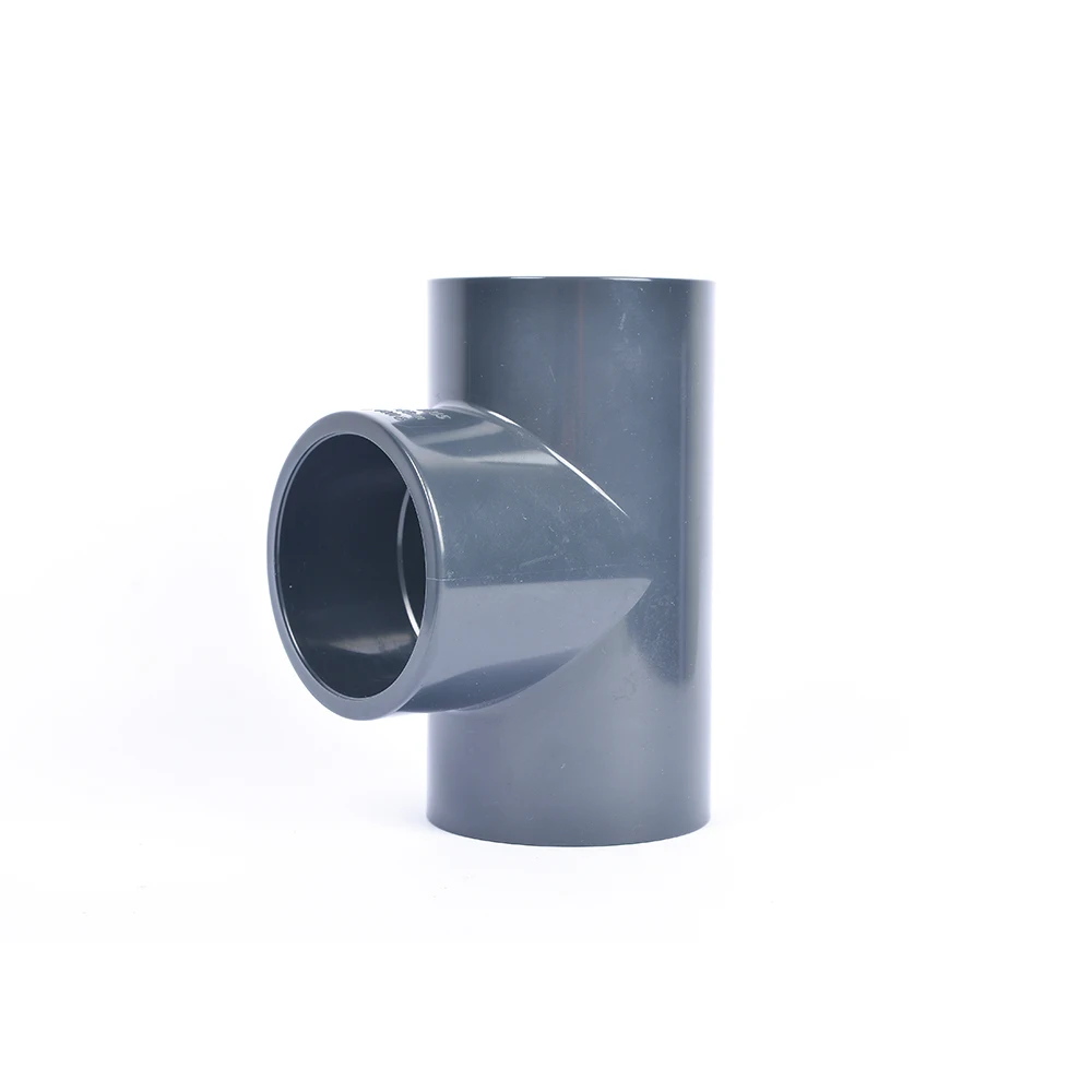 high Quality DIN Standard Plastic Tee Industrial Grade Pipe Fittings UPVC chemical Tee priceUPVC PIPE UPVC VALVE UPVC PIPE FITTING