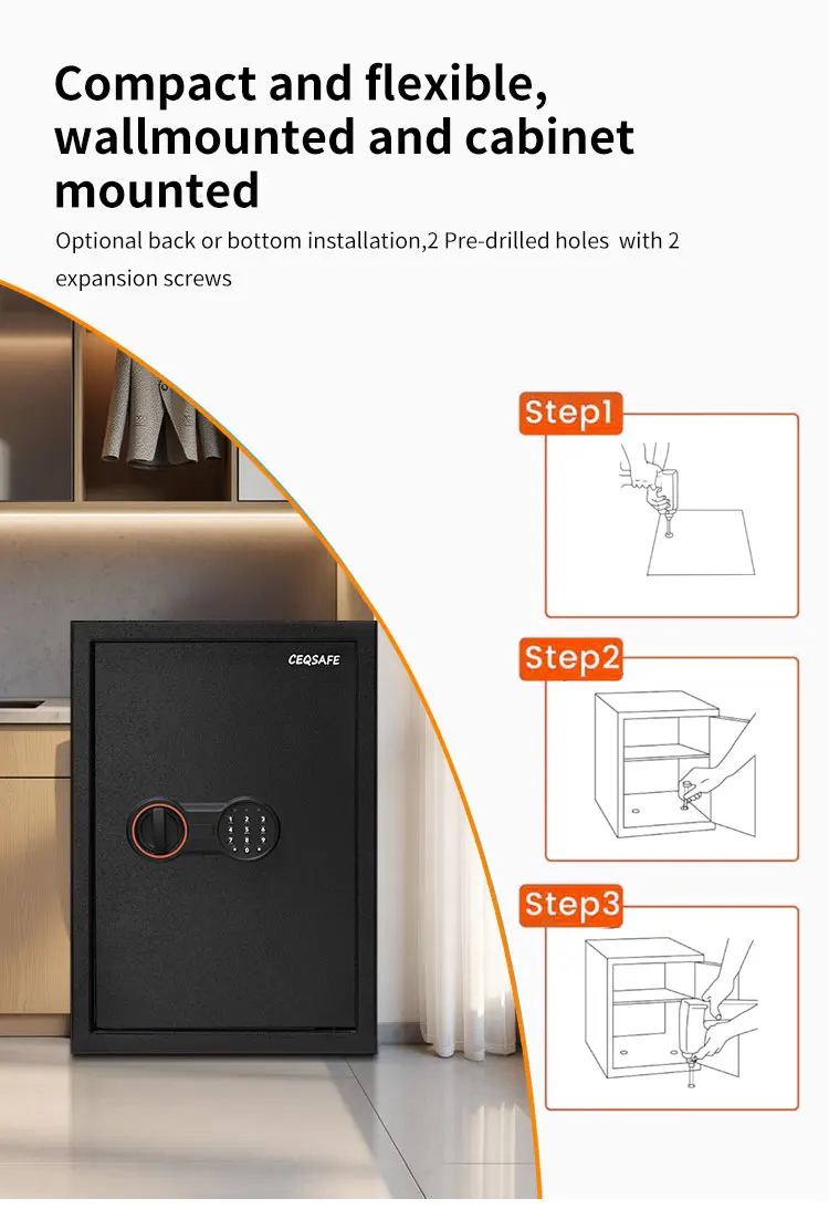 CEQSAFE American Digital Security Safe Box Home Money Mini Safe Box factory