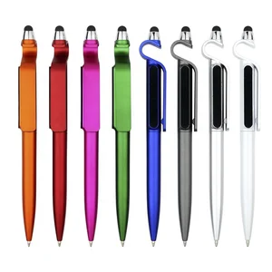 Custom Print Plastic Android Stylus Multifunction Stylus Ballpoint Pen With Phone Holder