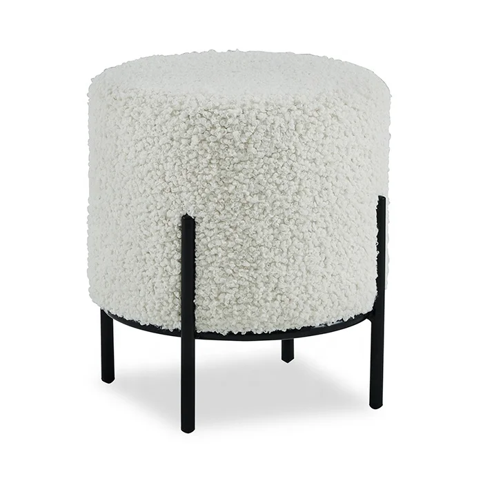 Пуф, оттоманка, ножная табуретка, золотой и белый табурет, боковой стол