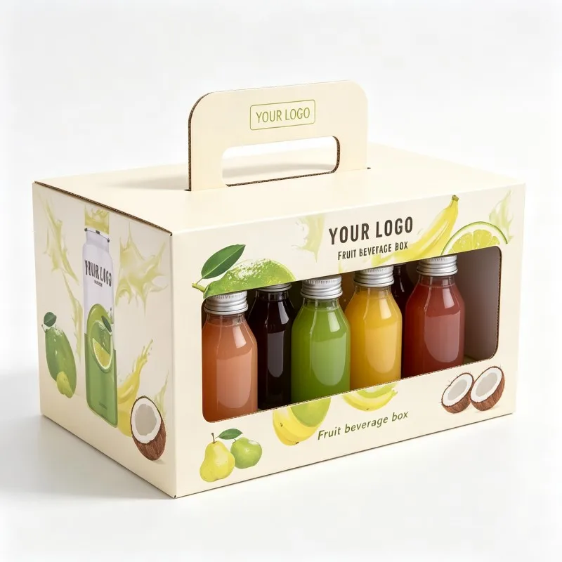 Cutie premium personalizabilă pentru transportul băuturilor, în vrac, best-seller, cutie cadou pentru sticle de bere, ambalaj pentru conserve de vin cu cerneală pe bază de soia, cu mâner