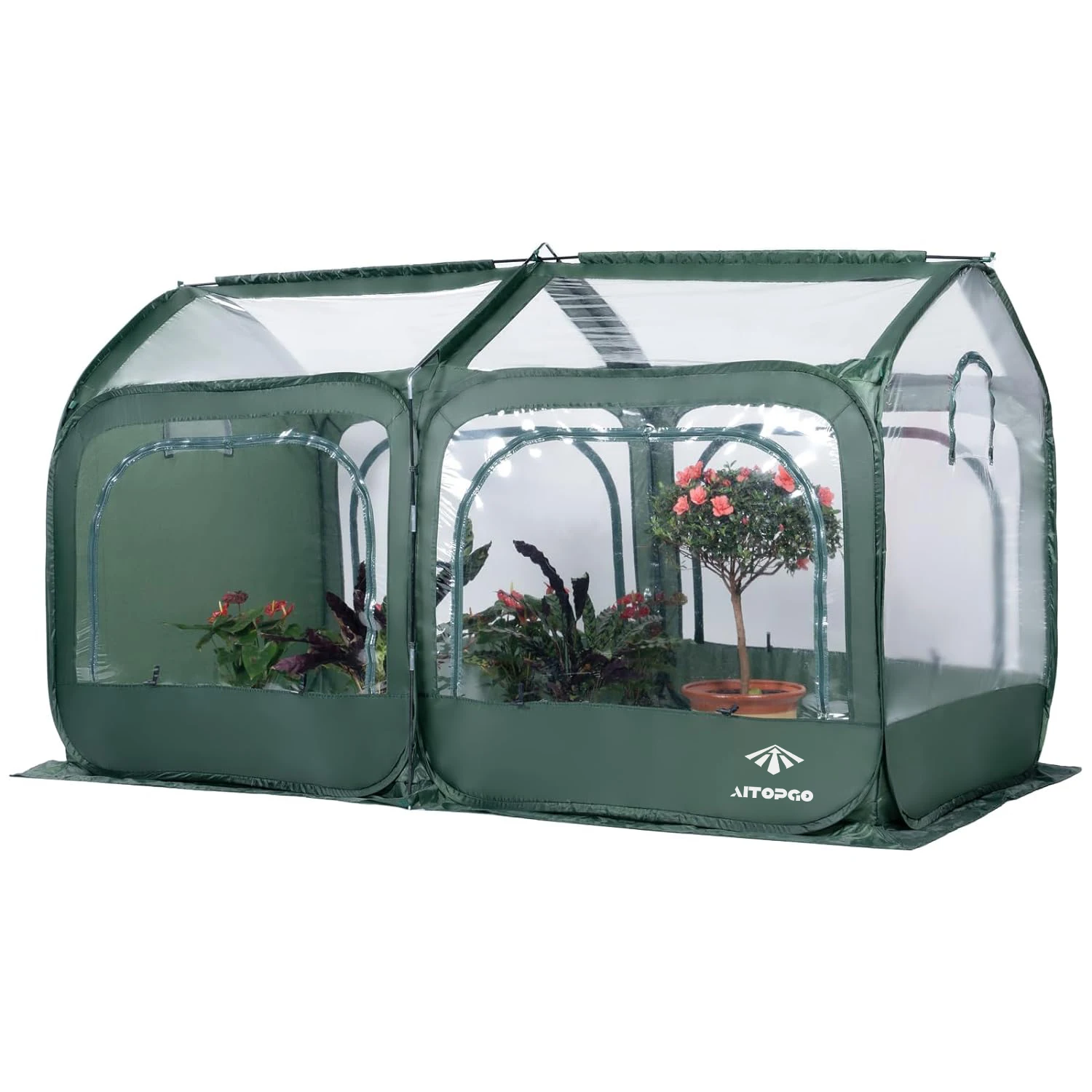 OEM Outdoor & Indoor Waterproof UV Protected Green House Garden Sunshine Plant Grow Tent Portable Mini Pop up GreenHouse