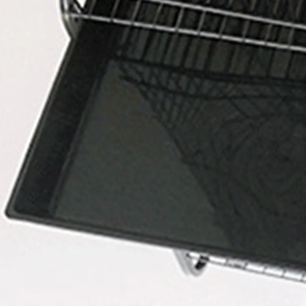 easy cleaning of steel wire bird cage in black & white