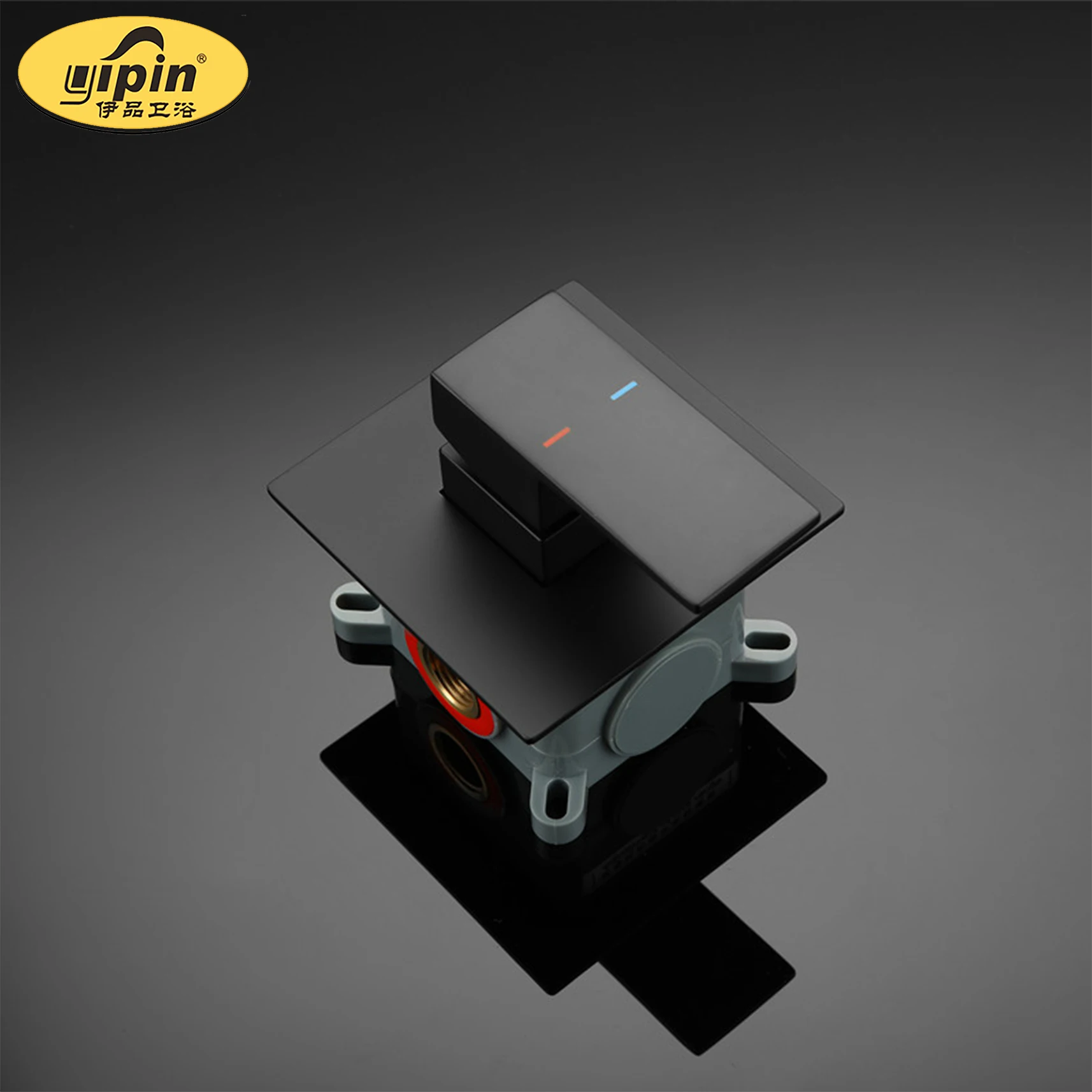 Hot Sale Concealed in Wall Basin Mixer Taps Bathroom Wall Mount Basin Waterfall Faucets Brass Carton Box Modern Contemporary