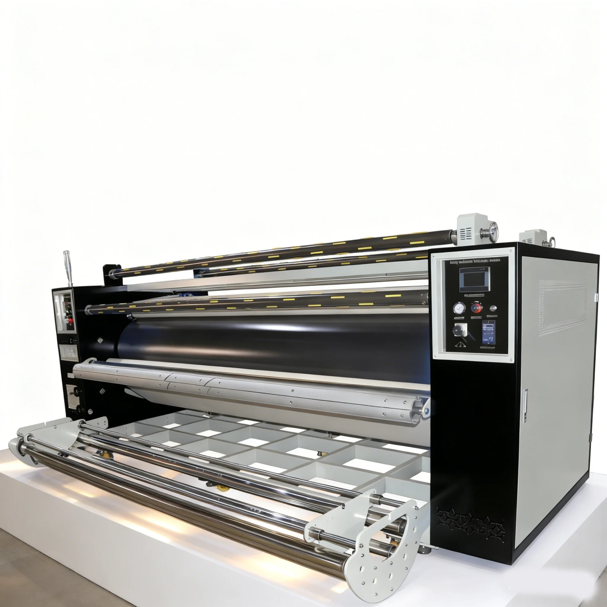 New Rotary Mechanical Driven Sublimation Transfer Automatic Heat Press Machine Roll to Roll for T-Shirts Digital Print Home Use