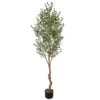 Green Potted Artificial Olive Trees With Fruits