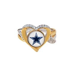 Женский праздничный подарок Cowboys Buccaneers кольцо в форме сердца футбольного фаната