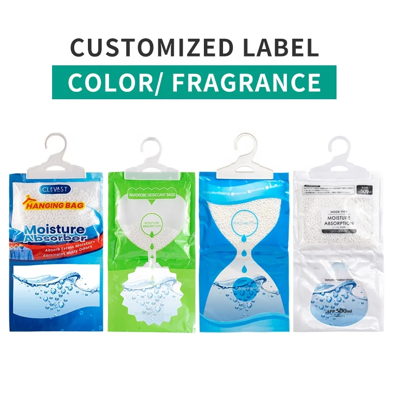 Fragrance Free Humidity Packs Hanging Closet Dehumidifier Bags230g