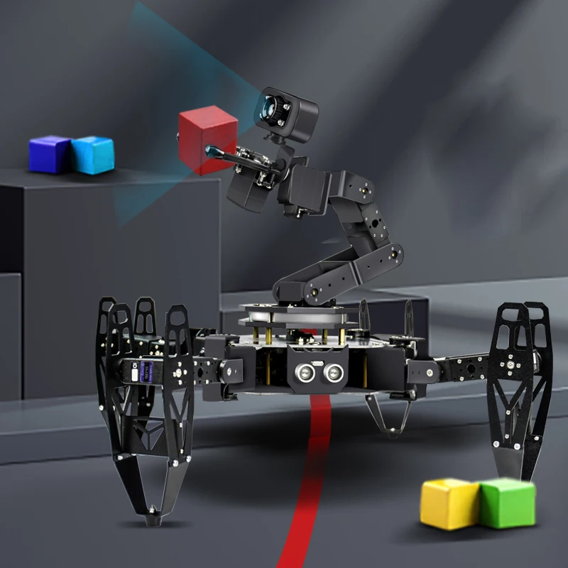 Raspberry Pi Multi Legged Transport Robot Quadruped Bionic Spider Ai Vision Intelligent Transport Programming Learning Kit