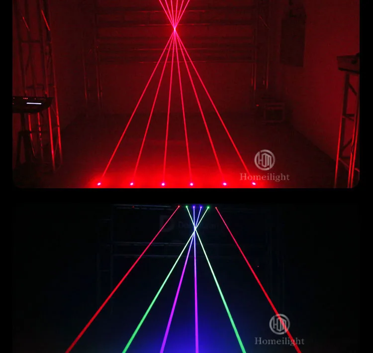 Multiple Thick Beam Effect Patterns RGB 500MW DJ Laser Light Disco 6 Eye Full Color Laser Light