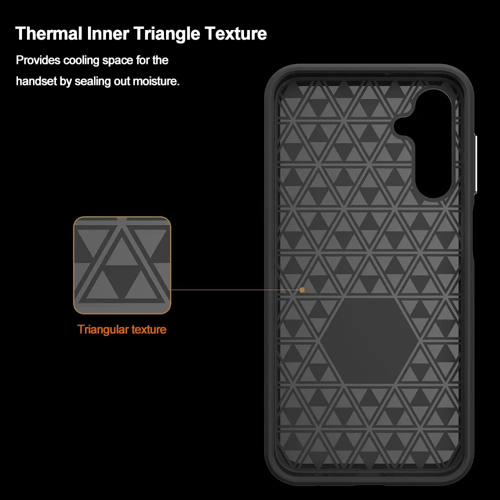 Tpu Pc Phone Case For Samsung A55 54 35 34 25 24 15 14 S24 Ultra Simple Business Triangular Grain Multiple Colors Sjk404 Laudtec manufacture