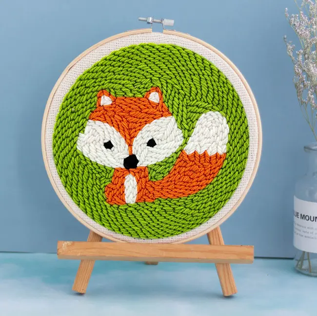 Прямая поставка Детские ремесла игла для перфорации с рисунком животного наборы начинающих мягкая пряжа рукоделие «сделай сам»