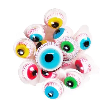 halal Hot selling popular Halloween eyeball gummy candy