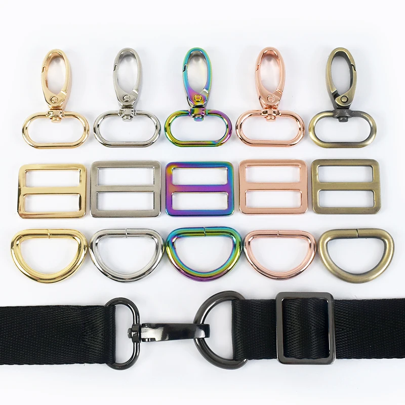 Deepeel Hd065 Bag Hardware Accessories Rainbow Clasp D Ring For bing Slide Buckle Handbag