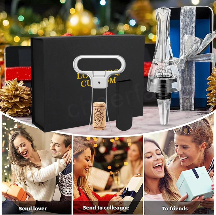 Customized Brand Eagle Wine Aerating Pourer Set Zinc Alloy Old Wine