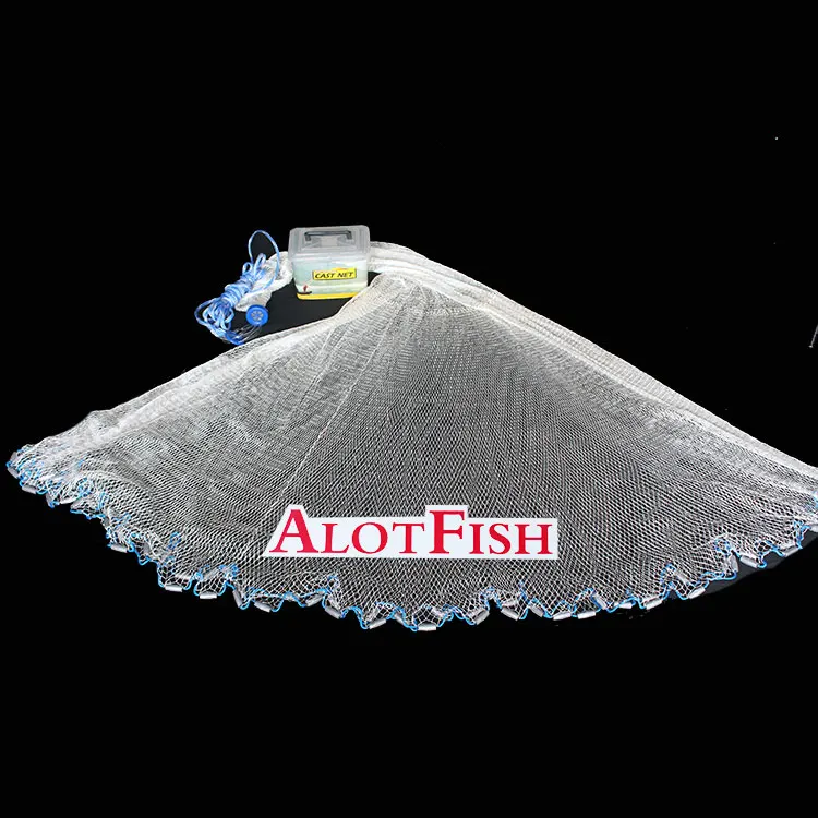 Commercial 8FT Radius Plastic Sinker Drawstring Cast Net Fishing Net ...