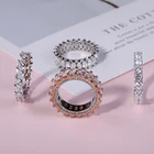 Ring Rings 925 Silver Rings Customize Silver Ring Women 925 Zirconia Baguette Band Ring Elegant CZ Tennis Ring