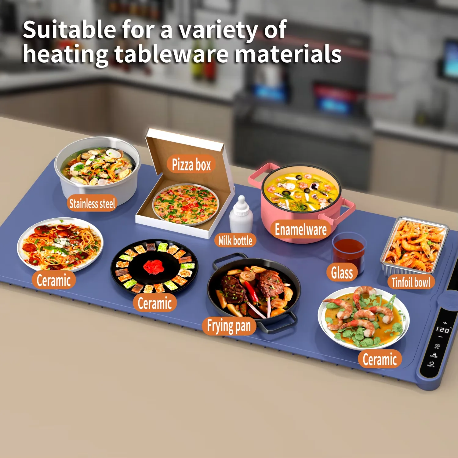 各種食器対応 保温プレート インテリジェントサーモスタット ホットプレート 多機能ボード 食品加熱パッド 4