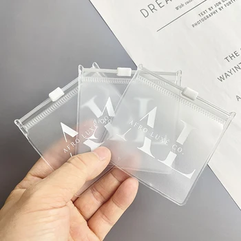 Free Samples Custom Print Logo Clear Packaging Bags Frosted Matte Zip Lock Plastic Zipper EVA PVC Watch Pouch For Jewelry Ring