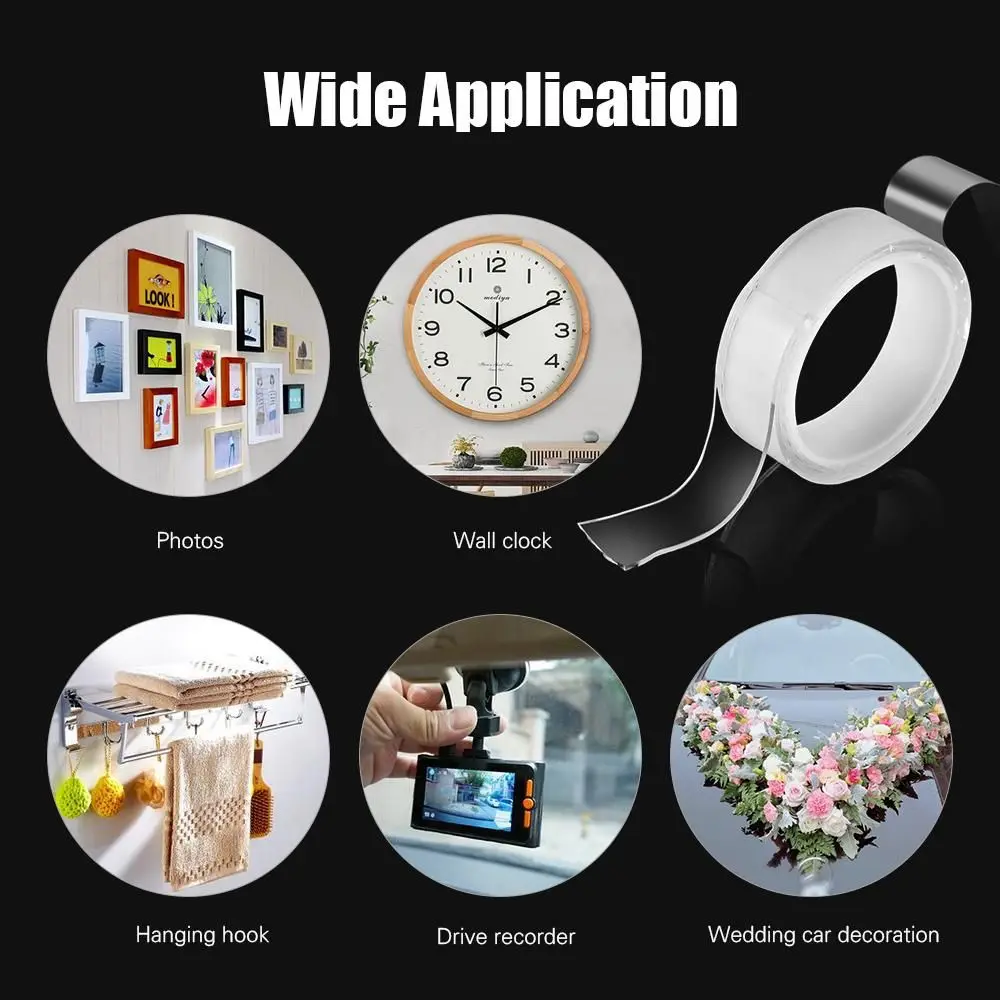Abendo Free Sample Fast Delivery 1M 3 Meters 5M Washable Multipurpose Nano Grip Tape Nano Tape Reusable for Domestic Use