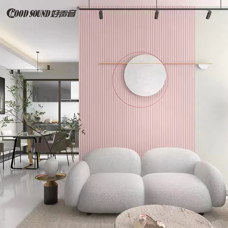 GoodSound Easy Installation Sound Insulation Wood Interior Wall 3D Flexible Wooden Fluted Panels