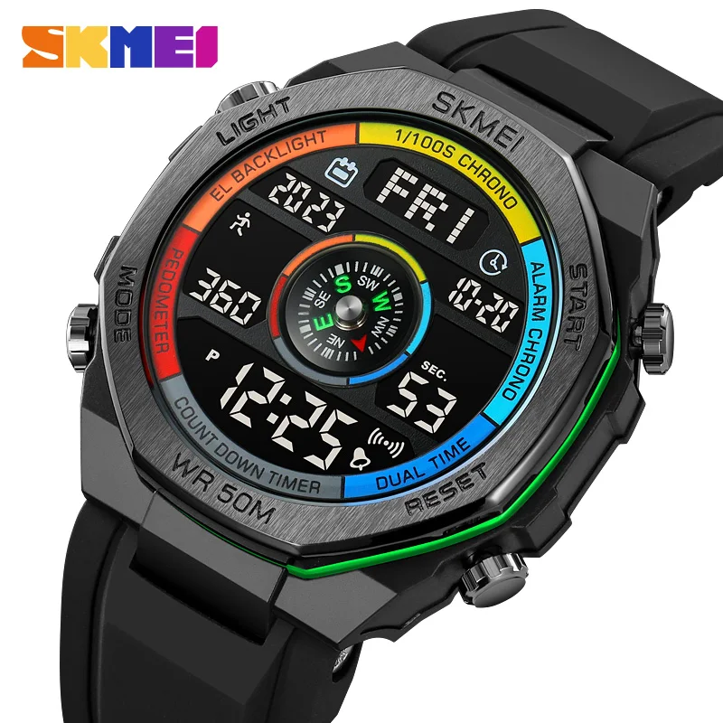 Multifunction New 2209 Skmei Compass Watch Digital Watch Instructions  Manual Relojes Sport Watch for Men Casual