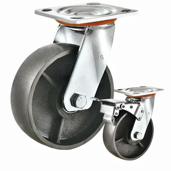 heavy duty iron caster wheels 4inch/5inch/6inch/8inch pure iron wheel casters high temperature 500 degree casters