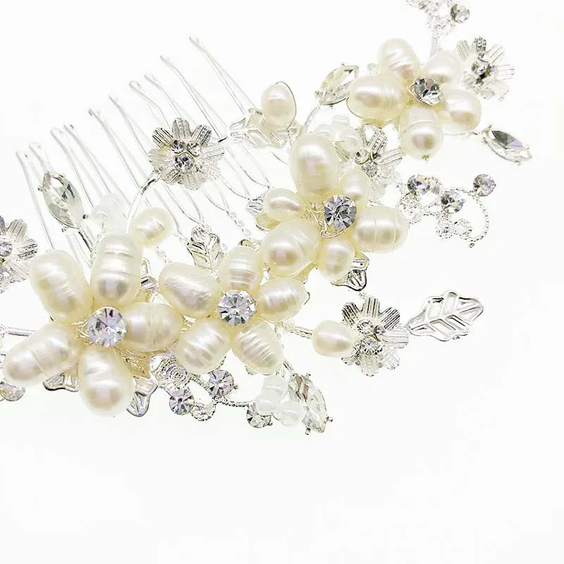 
 SHSS2004 серебряный цвет жемчужные аксессуары для волос свадебные гребни для волос  