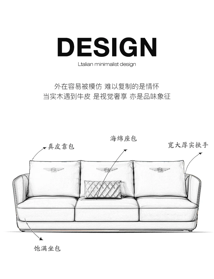 Luxury Leather Sofa Modern Living Room Furniture Couches Living Room