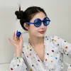 Blue disco hanging-ball glasses