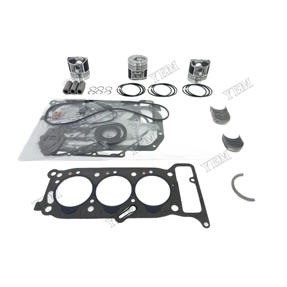 For Isuzu 3KR2 Overhaul Re-ring Kit Repair Part Gasket Piston Set