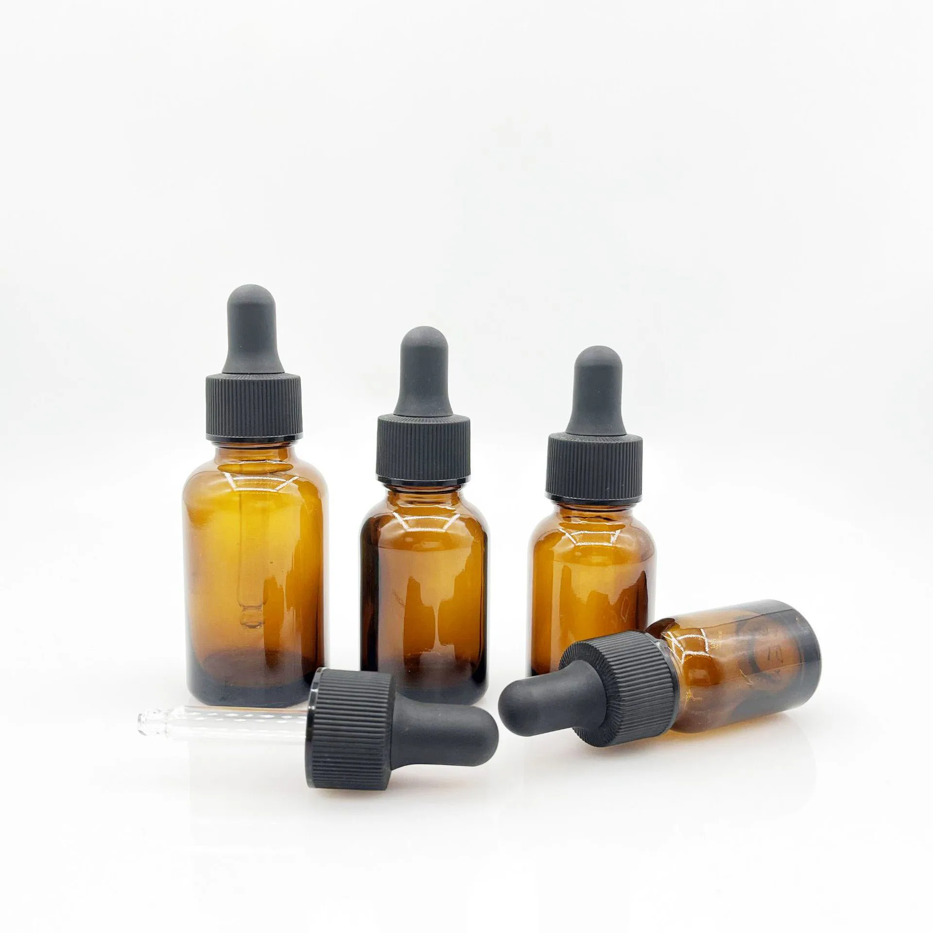 product 5ml 10ml 15ml 20ml 30ml 50ml 100ml thick bottom euro shape amber glass essential oil dropper bottles-28