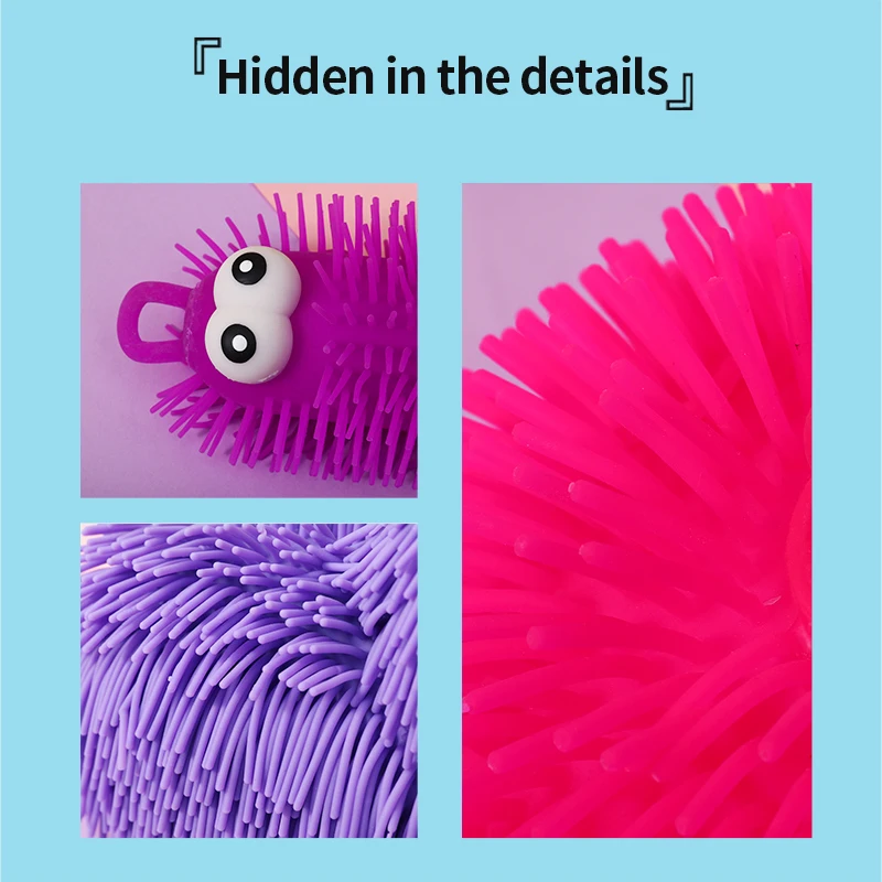 Производители прямых продаж горячие синие длинные волосы TPR надувная собака. игрушка для снятия стресса Вентиляционные игрушки. Антистрессовые