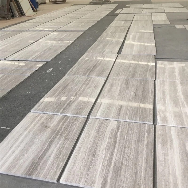 product modern white marble bathroom tile wood vein grain design polished surface for hotel projects waterproof feature graphic design-1