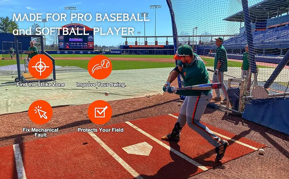 Indoor/outdoor Softball Pitching Rubber Mat With Antifade Antislip