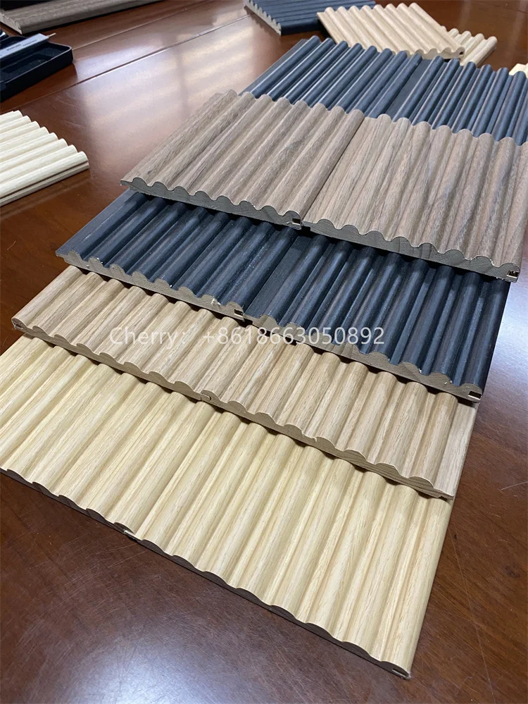 Luxury Engineering PVC Round Fluted Wall Panels Wall Cladding Interior Decor Panel