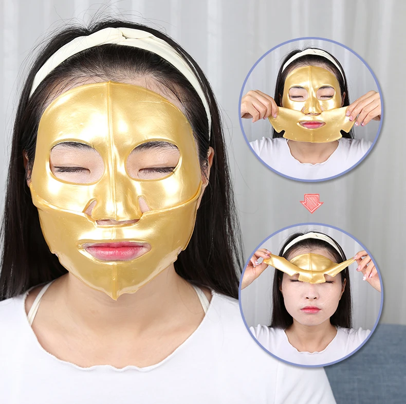 Anti-Wrinkle Sheet Anti Aging 24k Active Powder Gold Collagen Cosmetic Crystal Facial Mask