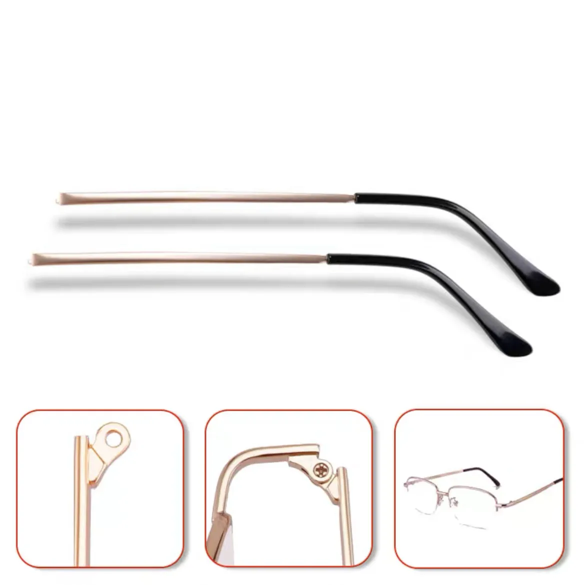 Multi Color Metal Glasses Temple Sunglasses Arm Eyewear Frame Temple Replacement