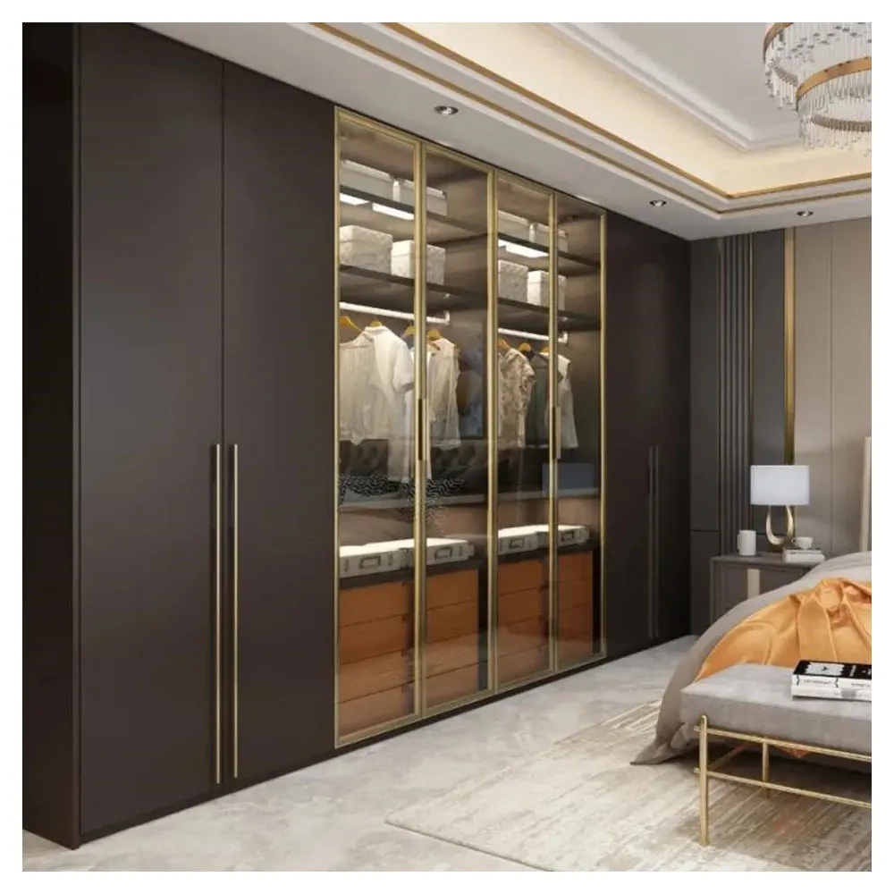 wardrobe aluminium pole system accessories luxury glass c type wardrobe slider
