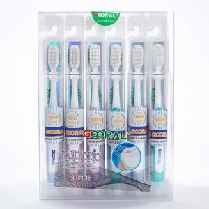 2026 Popular High Quality Whitening Plastic Handle Toothbrush Soft Bristle Biodegradable and Disposable for Adults