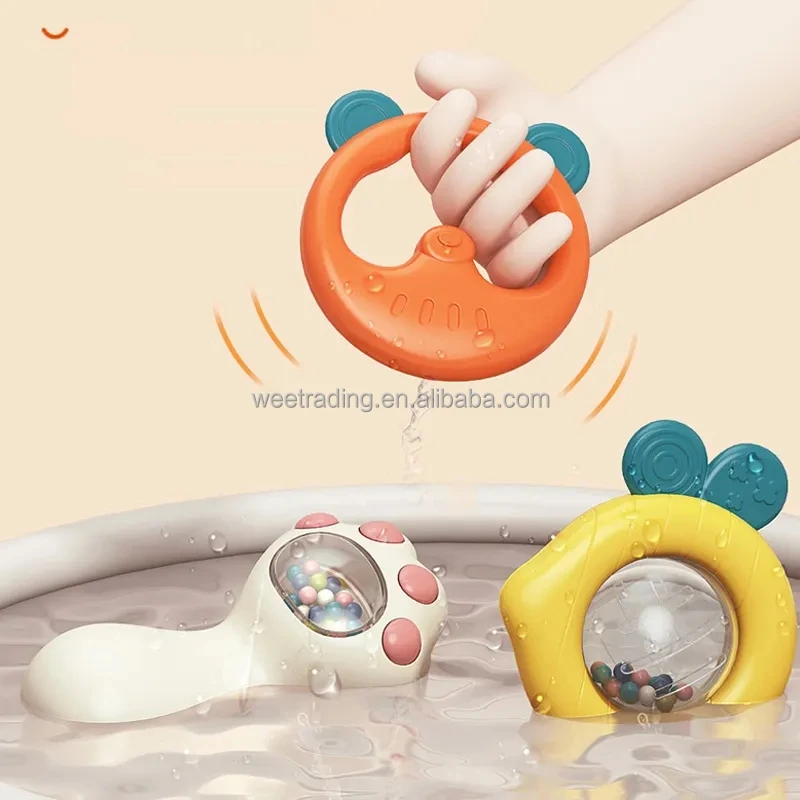 Early Educational Toy Baby Soft Rubber Rattles Toys Can Be Gnawed